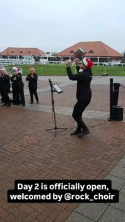 Day 2, doors are now open, welcomed by @rock_choir 🎄🎁🎄