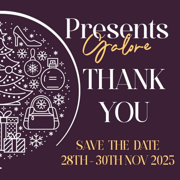 THANK YOU // After another fantastic Presents Galore, we would like to say thank you to everyone who attended, supported and exhibited at the event. Presents Galore wouldn't be what it is without you!

We look forward to revealing this year's fundraising total... but for now, please save the date for 2025!

#PresentsGalore #PresentsGaloreNKT #ChristmasFair #ChristmasEvent #CharityFair #RowleyMile #SaveTheDate #ChristmasShopping #FeelingFestive #FestiveFun #ShopLocal #ShopIndependent #SupportIndependent #Newmarket #NewmarketSuffolk #LoveNewmarket