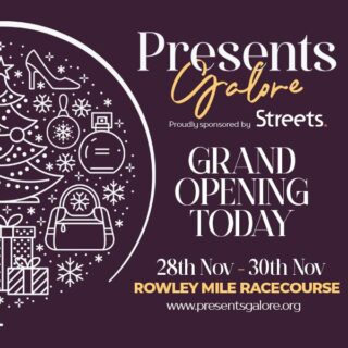 TODAY'S THE DAY // We can't believe we open the doors to Presents Galore 2025 today! Welcoming guests from 4pm, it's the first of our three-day shopping extravaganza at the Rowley Mile Racecourse in Newmarket. 

This year's event wouldn't have been possible without the huge levels of support we've received all who have given generously in their time and resources. A heartfelt thank you from all on the Presents Galore Committee. Now here's to a year to remember. See you soon!

#TodaysTheDay #GrandOpening #PresentsGalore #PresentsGaloreNKT #ChristmasFair #ChristmasEvent #CharityFair #RowleyMile #WhatsOn #ChristmasShopping #FeelingFestive #FestiveFun #ShopLocal #ShopIndependent #SupportIndependent #Newmarket #NewmarketSuffolk #LoveNewmarket