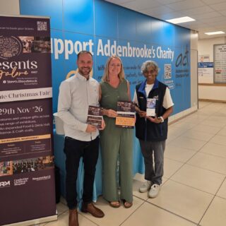 Josh, Georgie and Shiva are at Addenbrookes Hospital today selling tickets for our wonderful raffle. If you're passing please pop by to grab yours 😊
We also have tickets available for the event itself and would love to talk to you about it.
#PresentsGalore #WhatsOn #AddenbrookesHospital #ChristmasEvent