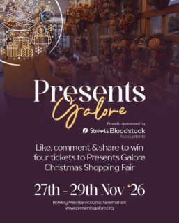 π WIN 4 TICKETS TO PRESENTS GALORE! π
Join us at East Angliaβs spectacular Christmas Shopping Fair, where youβll discover beautiful gifts, boutique stalls and festive inspiration galore at Newmarketβs iconic Rowley Mile Racecourse.
With only one month to go until we open the doors to this year's event, weβre giving one lucky winner the chance to enjoy the charity shopping fair with family or friends, with 4 tickets up for grabs!
To enter:
β€οΈ Like this post
π¬ Tell us who youβd love to bring along
π Share the festive fun!
Competition closes: 21 November 2026. Presents Galore takes places at Newmarket Rowley Mile Racecourse, between 27β29 November 2026.
Good luck! We canβt wait to welcome you for a wonderful weekend of Christmas shopping, seasonal treats and festive fun π
T&Cs apply. The winner will only be contacted by our official Presents Galore accounts. Please be aware of fake accounts and never share personal or payment details in response to a message.
#Competition #WIN #PresentsGalore #ChristmasShoppingEvent #Newmarket